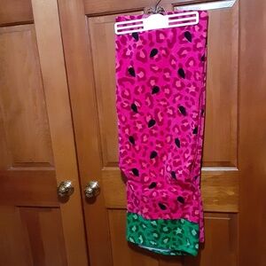 Juicy Couture Watermelon Cheetah Print Beach Towel